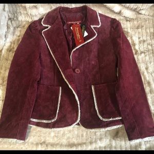 Jennyfer J Country Western Cowgirl Maroon Blazer